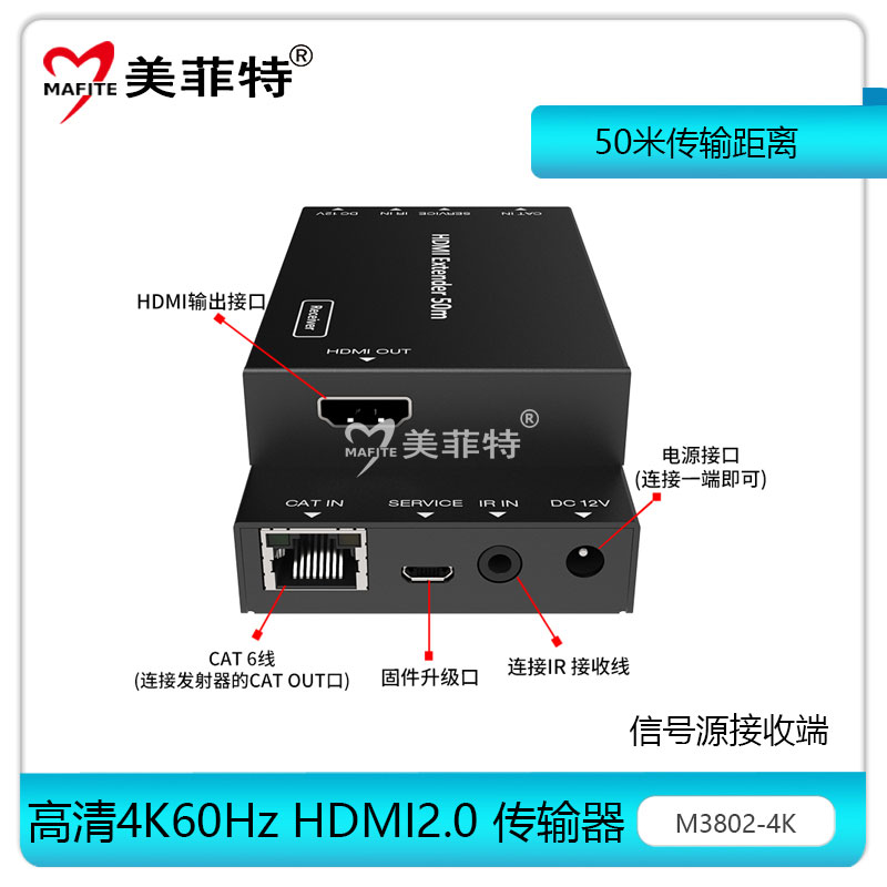 M3802-4K信号源接收端
