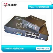 M3801-208 一分八VGA网络延长器200米